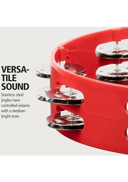 Meinl Percussion Percussion HTT10R Stainless Steel Jingle 2-Rows 10 Inç Tour Tamburin (Kırmızı) modelleri