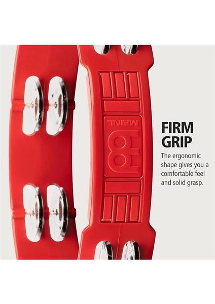 Meinl Percussion Percussion HTT10R Stainless Steel Jingle 2-Rows 10 Inç Tour Tamburin (Kırmızı) fırsatları