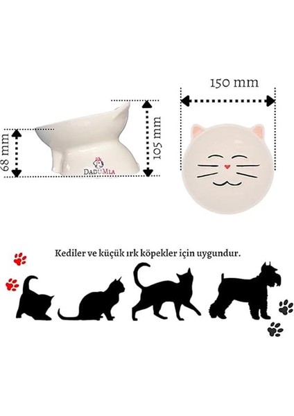 Melove Porselen Yavaş Yeme Mama Kabı (Bloom)