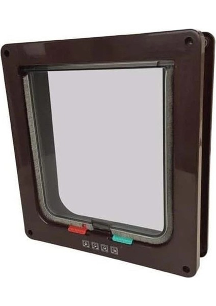 Kedi Köpek Kapısı 4 Yollu 25X23,5X5 cm Kahverengi