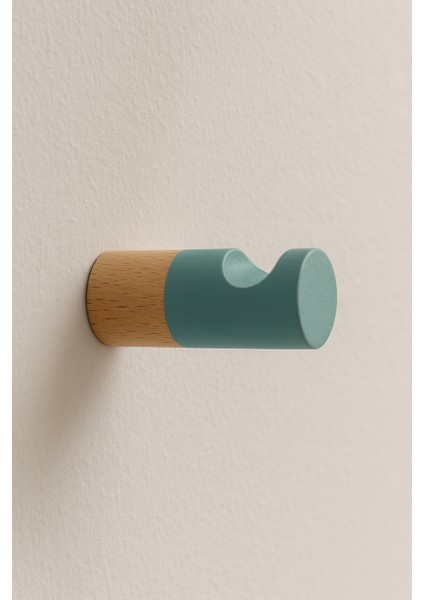 Gök Mavisi - Naturel İskandinav Stili Ahşap Askı