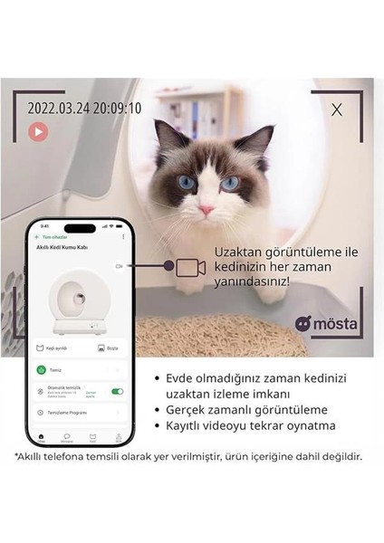 C10 Pro Kameralı Akıllı Kedi Tuvaleti – Entegre Hd Kameralı, Otomatik Temizleme, Mobil fiyatları
