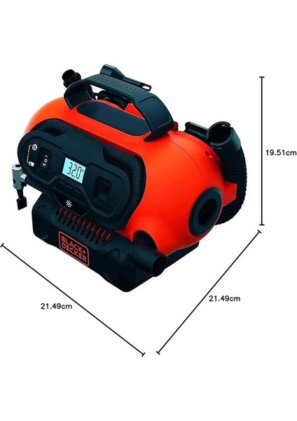 Black + Decker BDCINF18N 12V/220V/18V Li-Ion 160PSI Şarjlı Hava Kompresörü