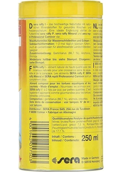 Raffy I Nature 250 ml Kaplumbağa Yemi fırsatları