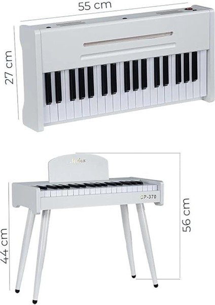 CP-370WH Ahşap Çocuk Piyanosu Pilli 37 Tuşlu Gerçek Piyano Tuşları fırsatları