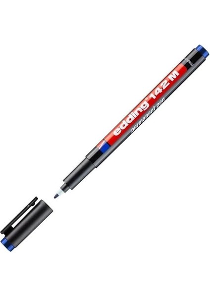 142 M Permanent Kalem - Asetat Kalemi - Mavi - 1 Kalem - Yuvarlak Uç 1 mm