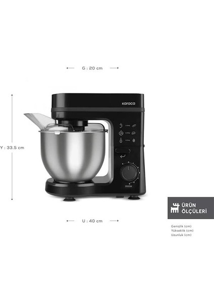 Maestrochef Stella Siyah 1500W fiyatları