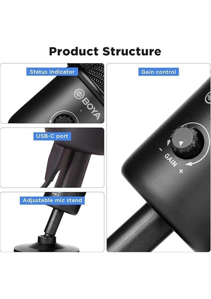 By-Cm3 Masaüstü USB Mikrofon fırsatları