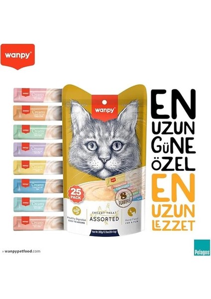 Karışık Sıvı Kedi Ödülü 25X14 gr modelleri
