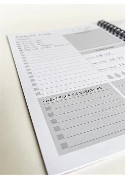 120 Günlük Tarihsiz Spiralli Planlayıcı - A5 Boyutu, 60 Yaprak (120 Sayfa), 90 Gr. fırsatları