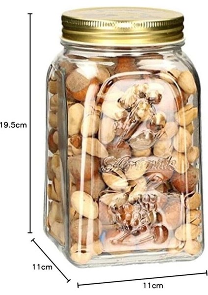 Full Fit Homemade Metal Kapaklı Kavanoz, 1500CC modelleri