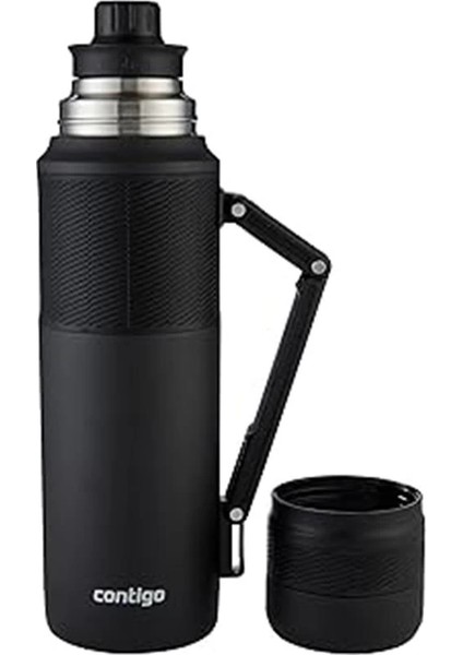 Thermal Bardaklı Çelik Termos 1.2l Siyah