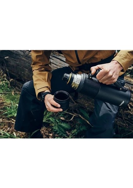 Thermal Bardaklı Çelik Termos 1.2l Siyah