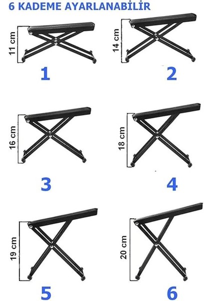 Gitar Ayak Sehpası Metal - Foot Stool - Gitar Ayaklığı fırsatları