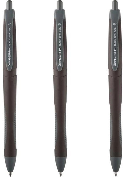 Jel Kalem Berry 07 Siyah 3lü Set