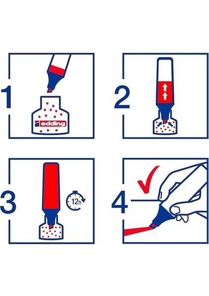 24 Ecoline Fosforlu Kalem, 4'lü Set, Karışık Renkler, Kesik Uç modelleri