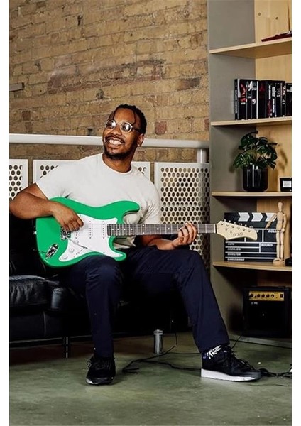 AGE-80GR Amfili Full Elektro Gitar Seti 4/4 Yetişkin 39 Inç Green modelleri