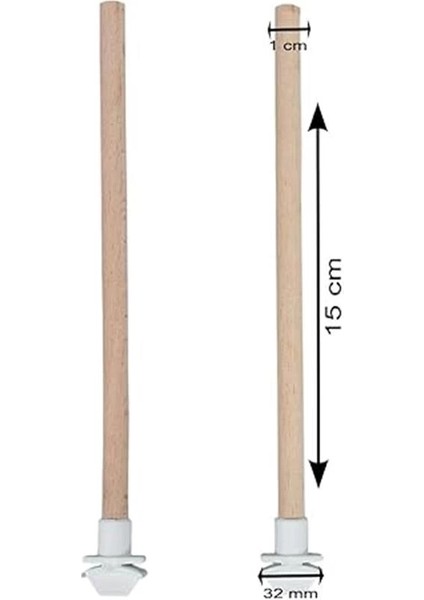 X-Perk Ahşap Kuş Tüneği Kuş Tünek 2 Adet Boy 15 cm Çap 10 mm fırsatları