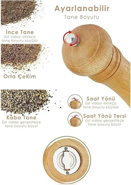 Doğal Ahşap Değirmen Karabiber Tuz Kahve Baharat Öğütücü Manuel El Değirmeni fiyatları