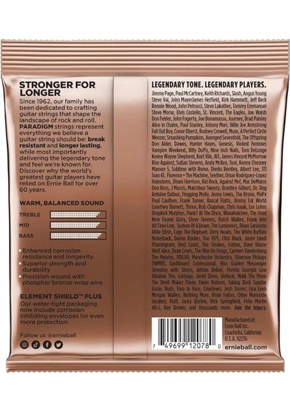 Paradigma Light Fosforlu Bronz Akustik Gitar Telleri, Gauge 11-52 fiyatları