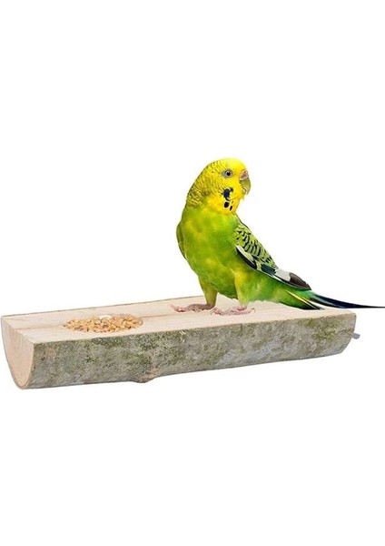 X-Perk Doğal Ağaç Kuş Tüneği ve Yemlik Kütük Tünek