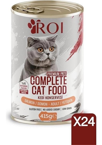 Yüksek Proteinli Somonlu Yetişkin Kedi Konservesi 415 Gr.x 24 Adet,%95 Hayvansal Protein fiyatları