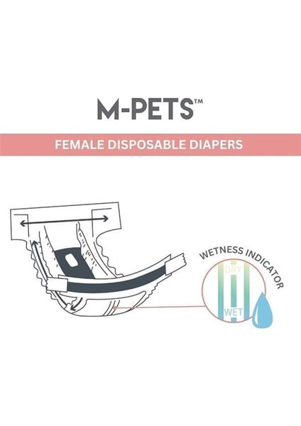 M-Pets Diapers Dişi Köpekler Için Külot L 10'lu modelleri
