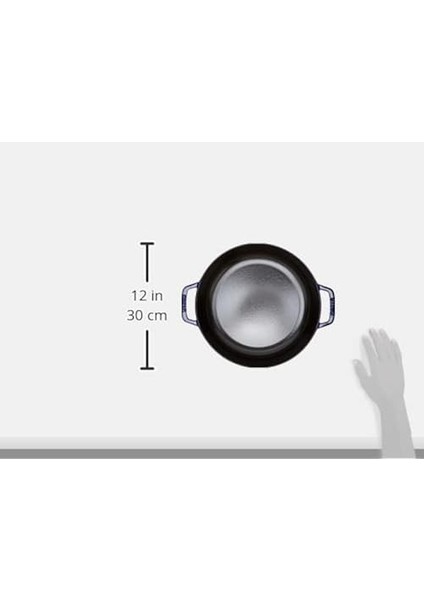 Braisers Chistera Yağmur Efektli Kapaklı Döküm Tencere, 28 Cm, Mavi modelleri