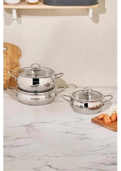 Nisa Çelik Tencere Seti 8 Parça