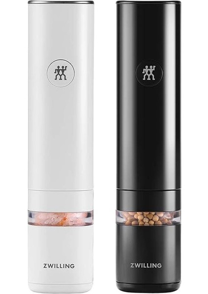 Enfinigy Elektrikli Tuz ve Karabiber Değirmeni, Seramik Değirmenli ve LED Aydınlatmalı, USB