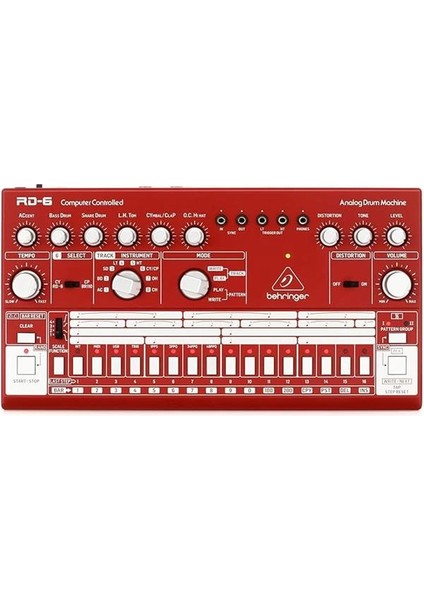 Rd6-Rd, Klasik Analog Drum Machine (8 Drum Sesi, 16-Adımlı Sequencer ve Distortion Efekti)
