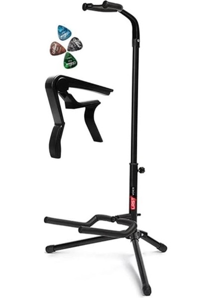 GTR-01C Gitar Standı Sehpası + Capo + Pena Paketi