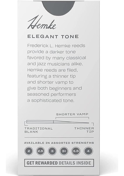 D'addario Frederick L. Hemke Yaprakları Saksafon Için Kalınlık 3,0+ (5 Adet) modelleri