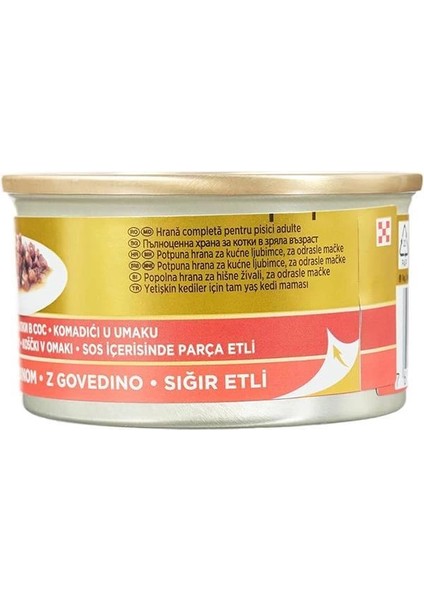 Gold Parça Etli Sığır Etli Yaş Kedi Maması (24 x 85 Gr) modelleri
