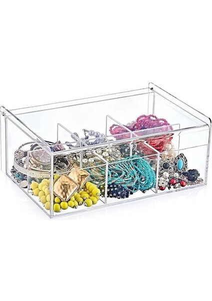 Akrilik Çay Kutusu 6 Bölmeli Kapaklı Poşet Bitki Çayı Saklama Kabı - Akrilik Pratik ve Şık fiyatları