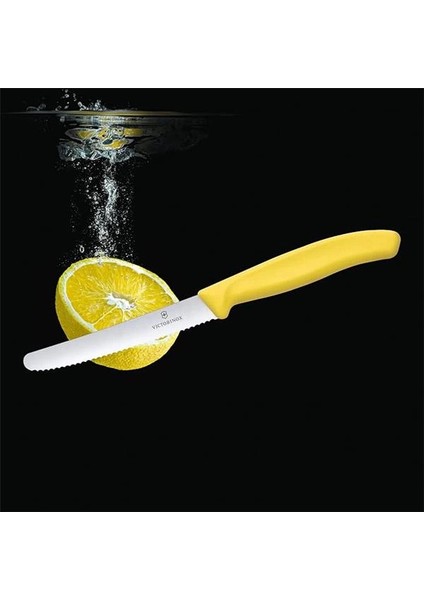 Vt 6.7836.L118 Swiss Classic Sarı Tırtıklı Domates Sosis Bıçağı 11 cm