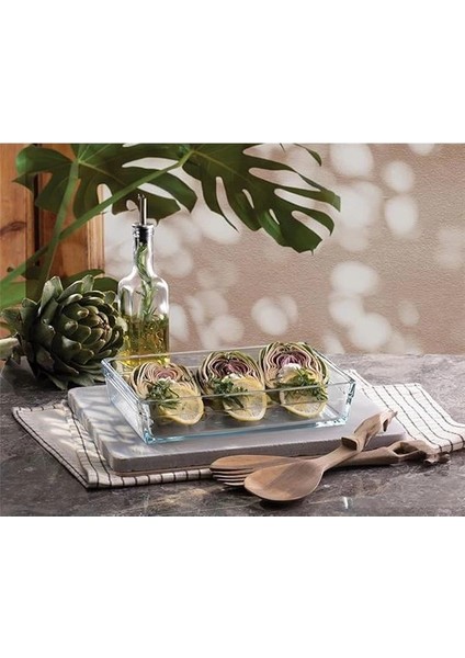 Pasabahce Borcam Premium Dikdörtgen Tepsi, 20 cm x 29 Cm, Şeffaf, 2.5 Litre indirimleri