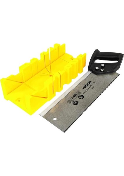58262 Tenon Saw & Plastic Mitre Box , Black