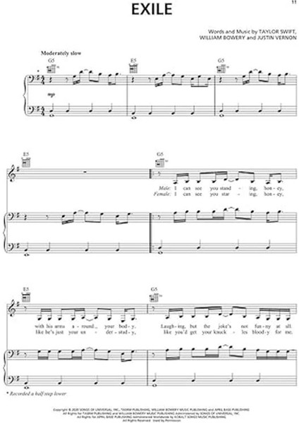 Taylor Swift - Folklore: Piano/vocal/guitar Songbook indirimleri