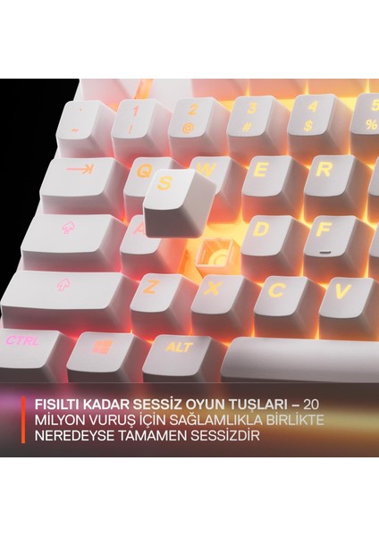 Apex 3 Tkl Türkçe Gaming Klavye Tenkeyless, 8 Bölge Rgb Aydınlatma Türkçe Qwerty - Beyaz indirimleri