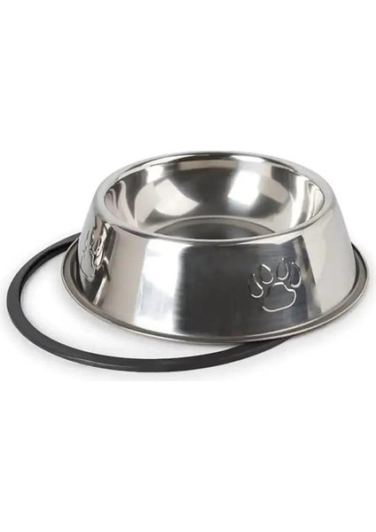 Paslanmaz Çelik Kedi ve Köpek Mama Kabı - Kaymaz Tabanlı, Dayanıklı Besleme Tası (16 Cm) fırsatları