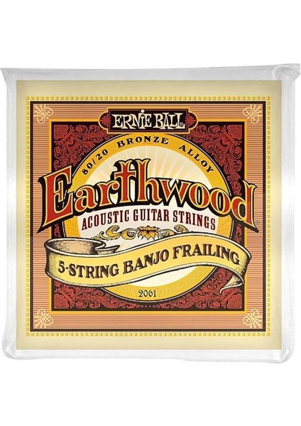P02061 Earthwood 5-String Banjo Frailing Loop End 80/20 Bronz Akustik Gitar Dizeleri
