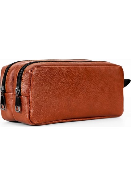 Gözde Proje Suni Deri Çift Gözlü Kalem Kutusu - Makyaj Çantası