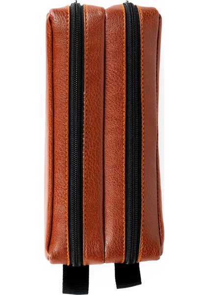 Gözde Proje Suni Deri Çift Gözlü Kalem Kutusu - Makyaj Çantası fırsatları