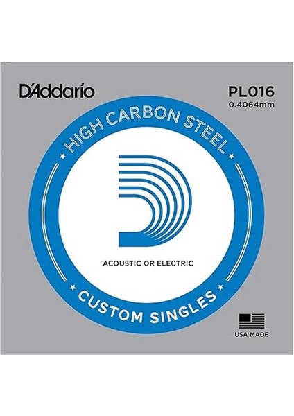 D'addario PL016 Tek Elektro Gitar Teli (16)