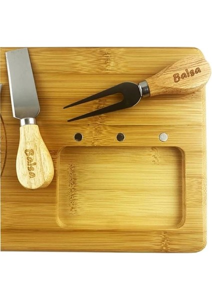 Bambu Peynir Sunum Tabağı - 4 Parça Meyve ve Yiyecek Tahta Sunum Seti | Doğal ve Şık Tasarım modelleri