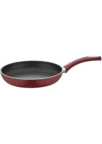 Granit Tava, 28CM, 3.4 mm Gövde, Yapışmaz, Kırmızı