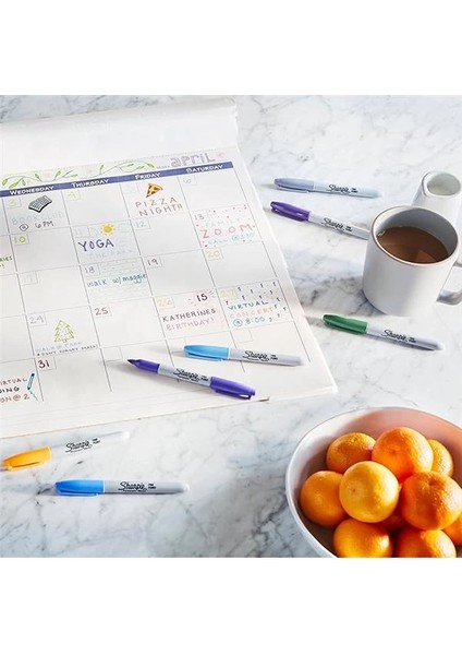 Kalıcı Keçe Kalem, Ince Uçlu. 4 Adet