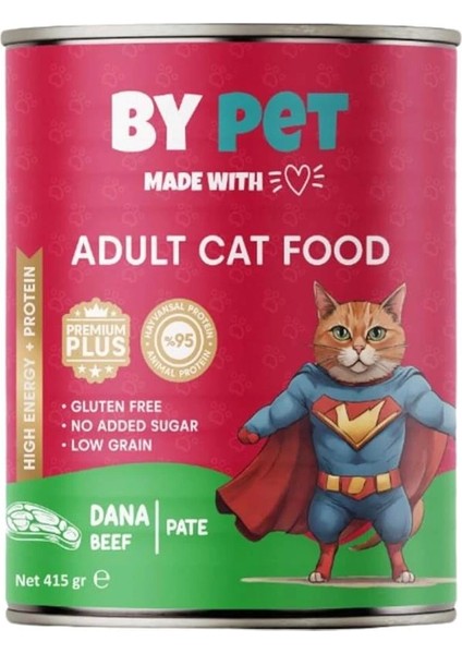 Yetişkin Kediler Için Dana Etli Konserve Yaş Mama 415 gr x 12 Adet