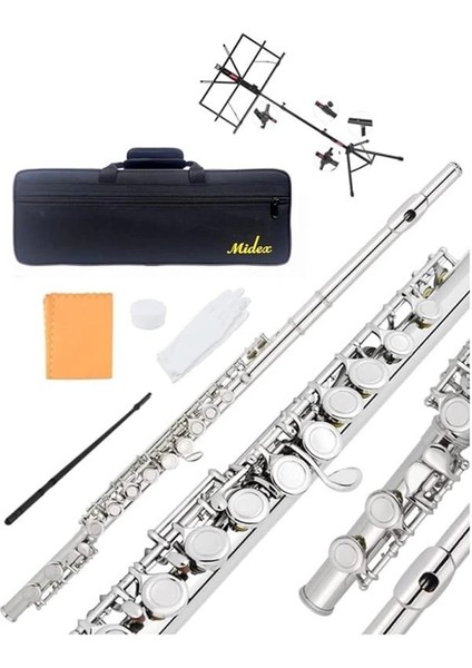 YFL-16G Gümüş Yan Flüt 16 Delikli Gümüş Kaplama (Nota Sehpası Hediye) fiyatları